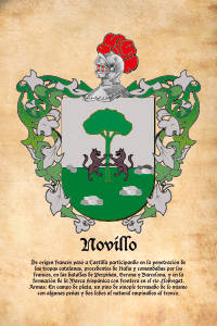 Escudo heráldico del apellido NOVILLO