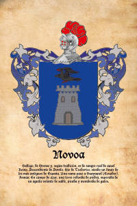 Escudo heráldico del apellido NOVOA
