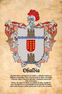 Escudo heráldico del apellido OBALDÍA