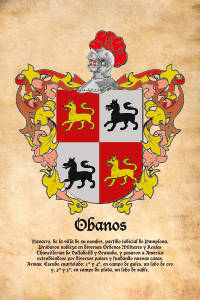 Escudo heráldico del apellido OBANOS