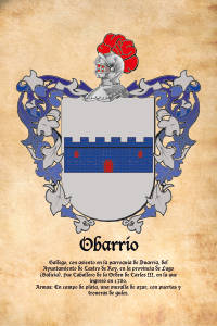 Escudo heráldico del apellido OBARRIO