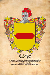Escudo heráldico del apellido OBAYA