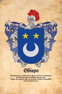 Escudo heráldico del apellido OBISPO