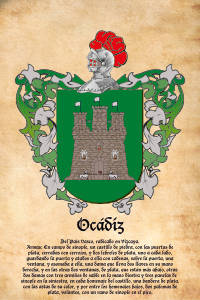 Escudo heráldico del apellido OCADIZ