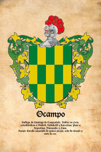 Escudo heráldico del apellido OCAMPO