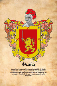 Escudo heráldico del apellido OCAÑA