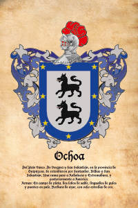 Escudo heráldico del apellido OCHOA