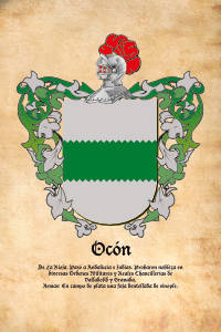 Escudo heráldico del apellido OCON