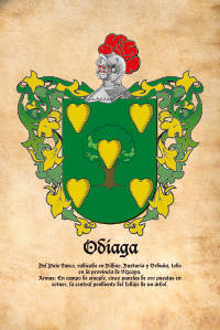 Escudo heráldico del apellido ODIAGA