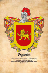 Escudo heráldico del apellido OGANDO