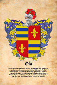 Escudo heráldico del apellido OLA