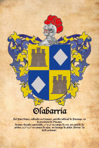 Escudo heráldico del apellido OLABARRÍA