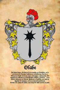 Escudo heráldico del apellido OLABE