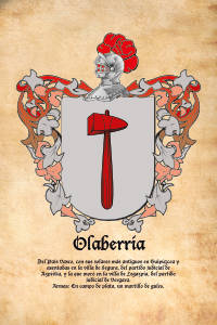 Escudo heráldico del apellido OLABERRIA