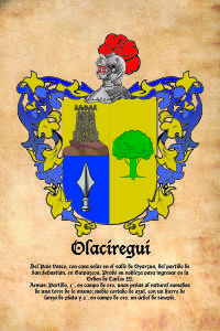 Escudo heráldico del apellido Olaciregui