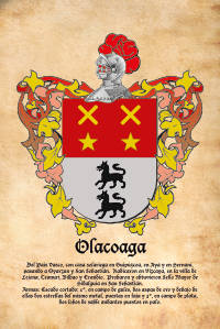 Escudo heráldico del apellido OLACOAGA