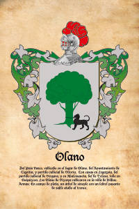 Escudo heráldico del apellido OLANO