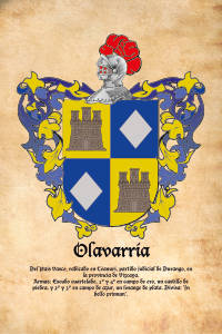 Escudo heráldico del apellido OLAVARRÍA