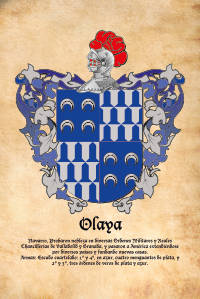 Escudo heráldico del apellido OLAYA