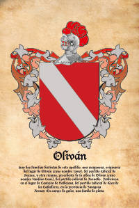 Escudo heráldico del apellido OLIVAN