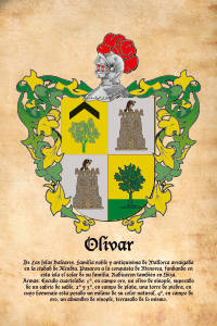 Escudo heráldico del apellido OLIVAR