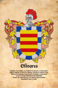 Escudo heráldico del apellido OLIVARES