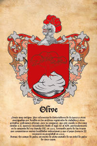 Escudo heráldico del apellido OLIVE