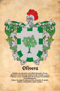Escudo heráldico del apellido OLIVERA
