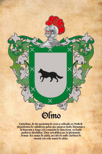 Escudo heráldico del apellido OLMO