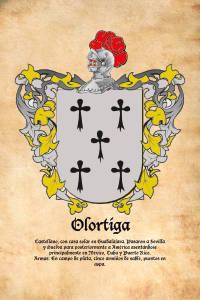 Escudo heráldico del apellido OLORTIGA