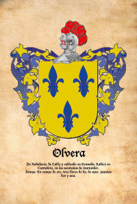 Escudo heráldico del apellido OLVERA
