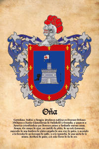 Escudo heráldico del apellido OÑA