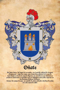 Escudo heráldico del apellido OÑATE