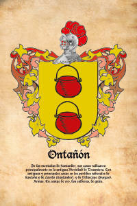 Escudo heráldico del apellido ONTAÑON