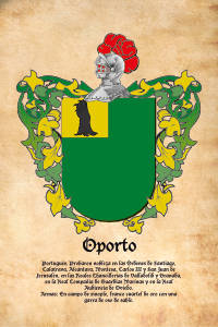 Escudo heráldico del apellido Oporto