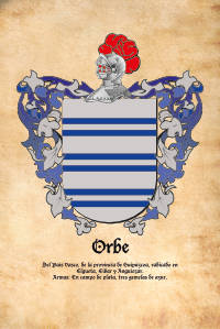 Escudo heráldico del apellido ORBE