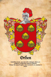Escudo heráldico del apellido ORDEN