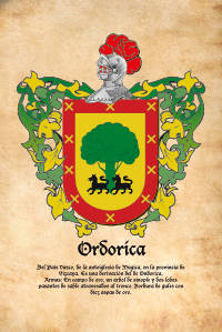 Escudo heráldico del apellido ORDORICA