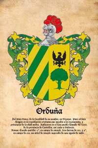 Escudo heráldico del apellido ORDUÑA