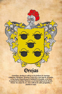 Escudo heráldico del apellido OREJAS