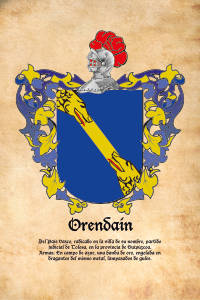 Escudo heráldico del apellido ORENDAIN