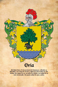 Escudo heráldico del apellido ORIA