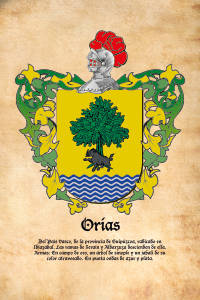 Escudo heráldico del apellido ORIAS