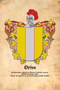 Escudo heráldico del apellido ORIVE
