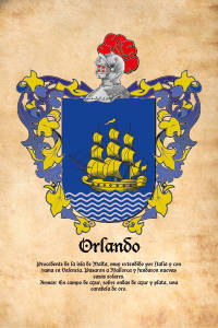 Escudo heráldico del apellido ORLANDO
