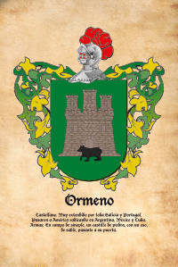 Escudo heráldico del apellido ORMENO