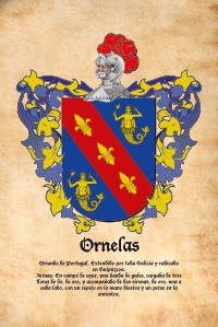 Escudo heráldico del apellido ORNELAS