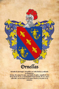 Escudo heráldico del apellido ORNELLAS