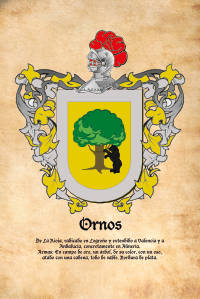 Escudo heráldico del apellido ORNOS