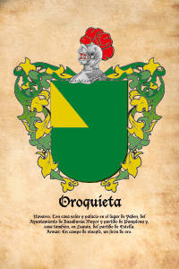 Escudo heráldico del apellido OROQUIETA
